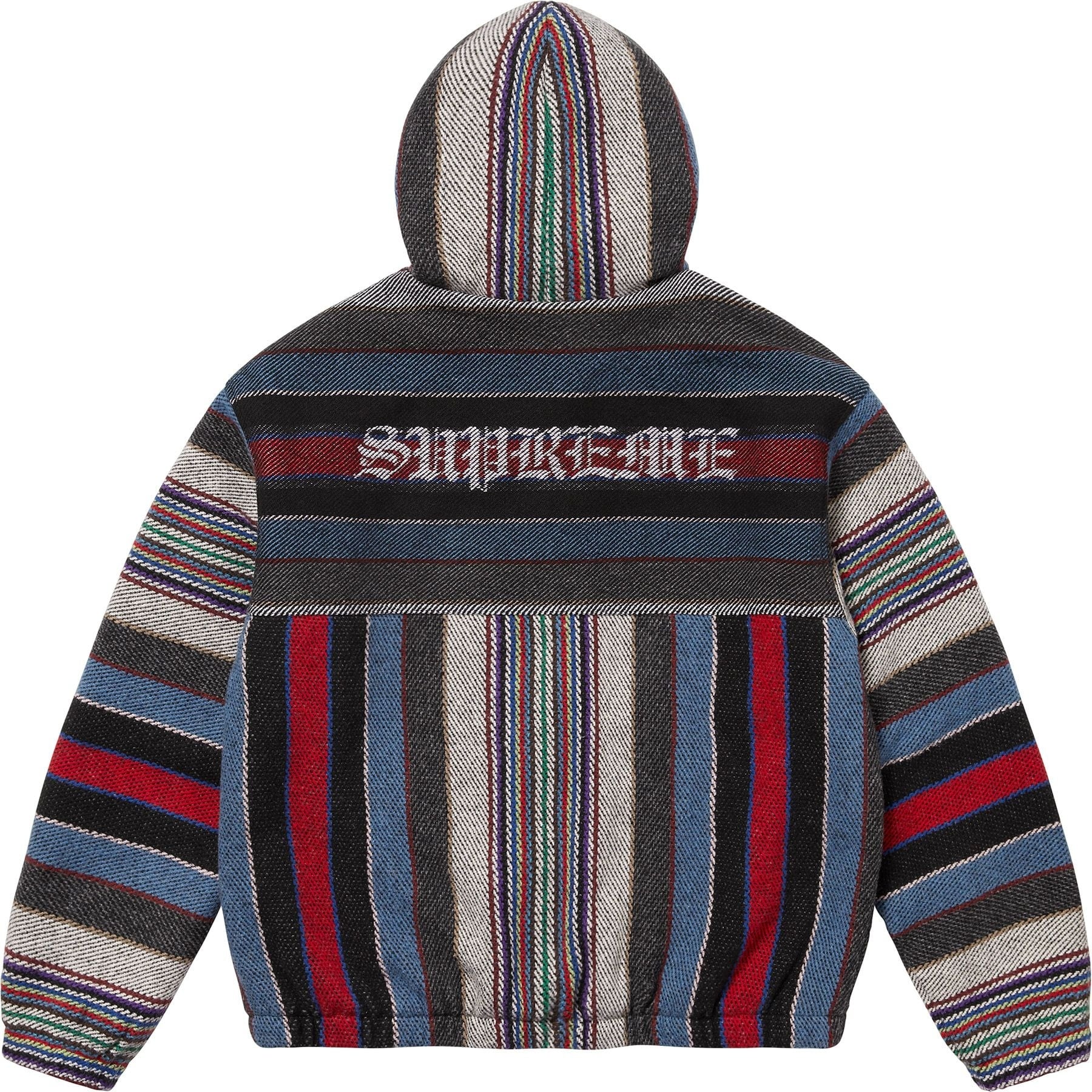 Woven Stripe Hooded Jacket view 12